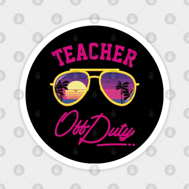 Teacher Off Duty Beach Sunset Magnet by Hixon House